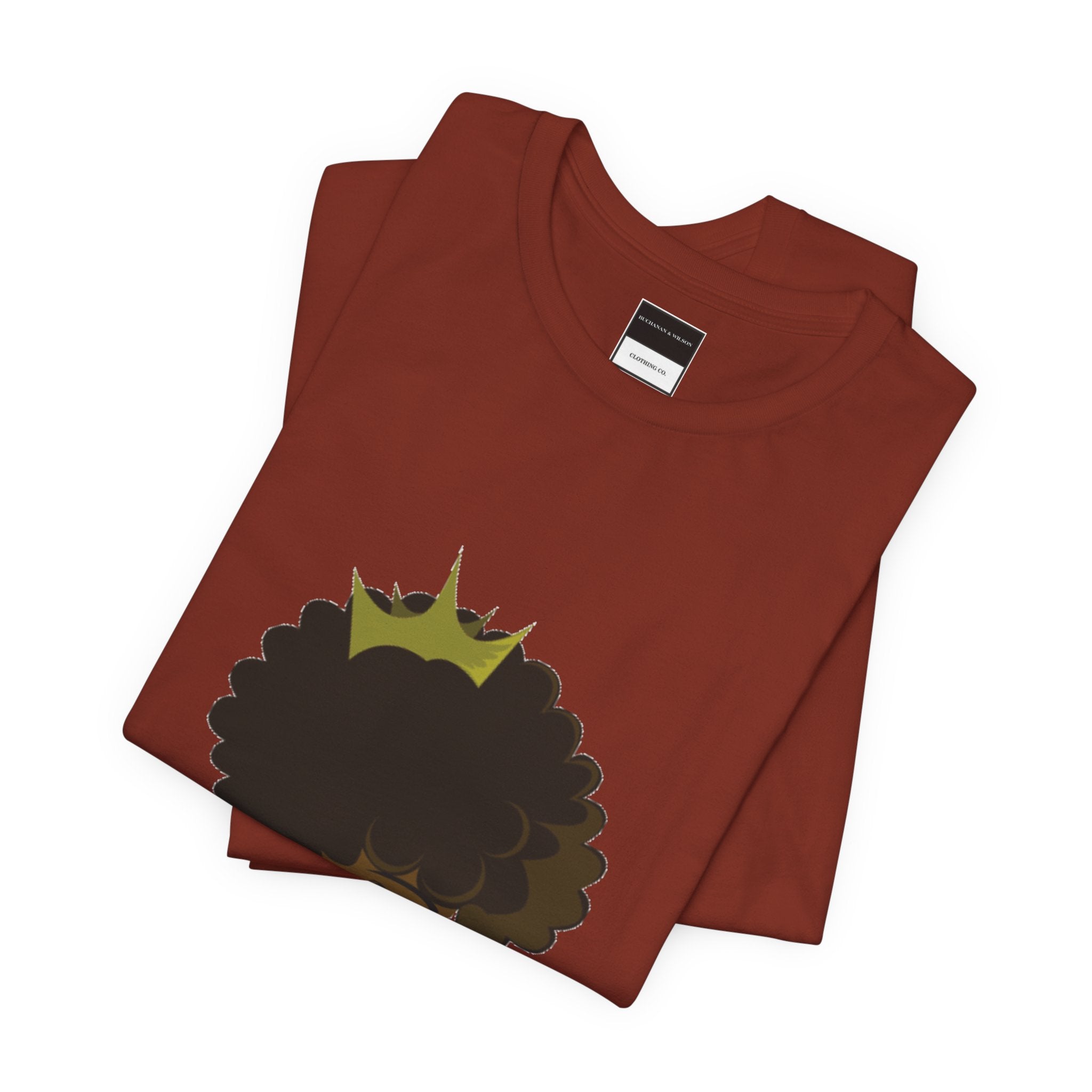 Crowned Afro Silhouette Tee — Black Girl Magic T‑Shirt
