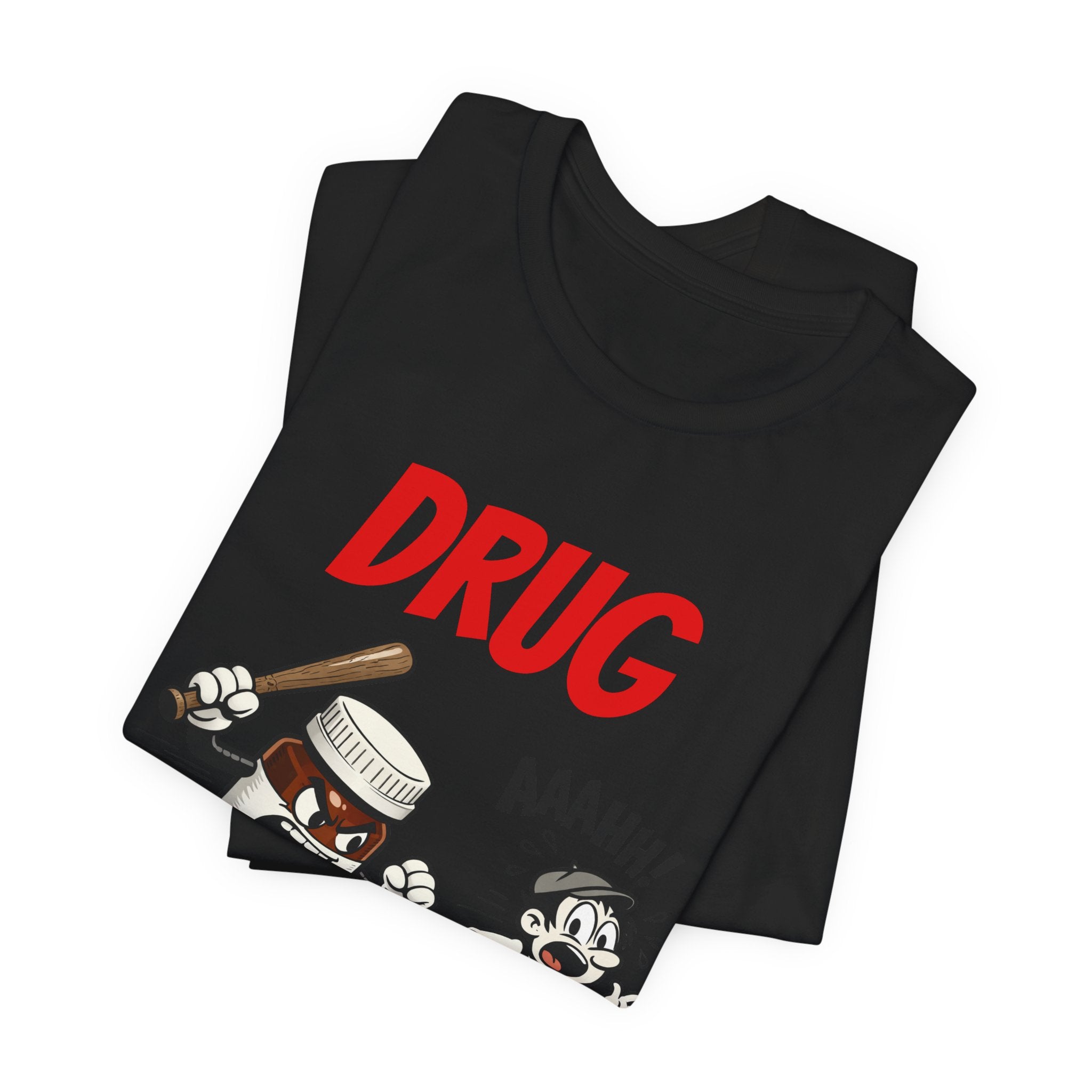 T-Shirt — 'Drug Abuse' Retro Cartoon Anti-Drug Graphic Tee
