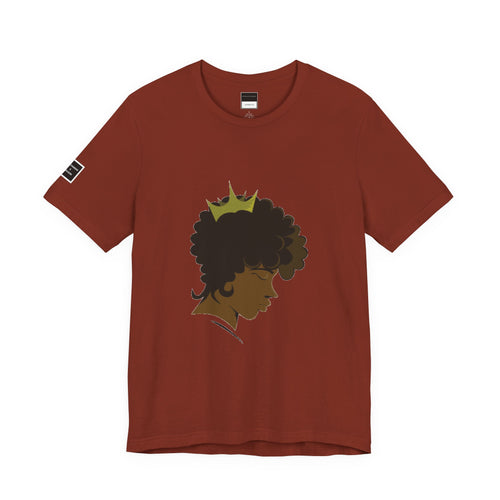 Crowned Afro Silhouette Tee — Black Girl Magic T‑Shirt
