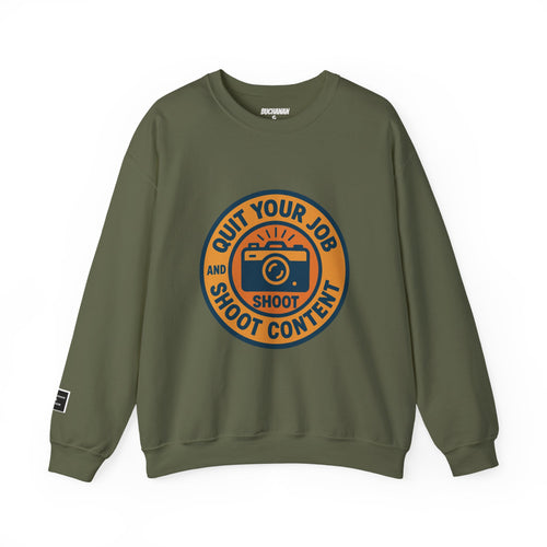 'Quit Your Job and Shoot Content' Crewneck Sweatshirt