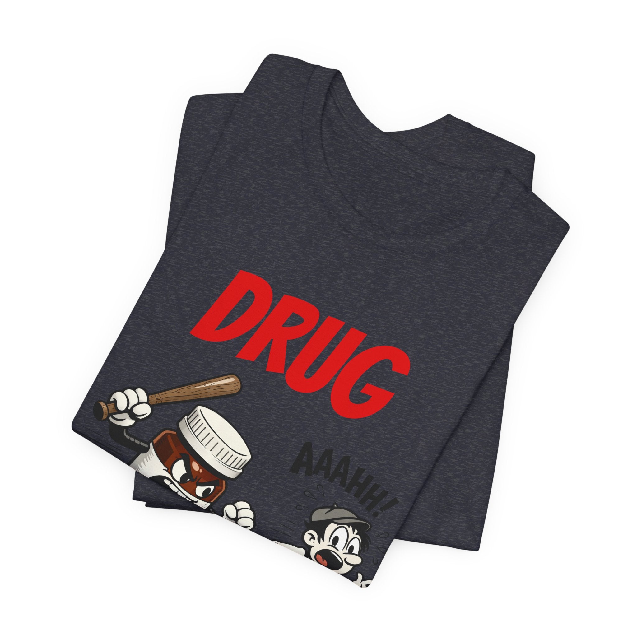 T-Shirt — 'Drug Abuse' Retro Cartoon Anti-Drug Graphic Tee