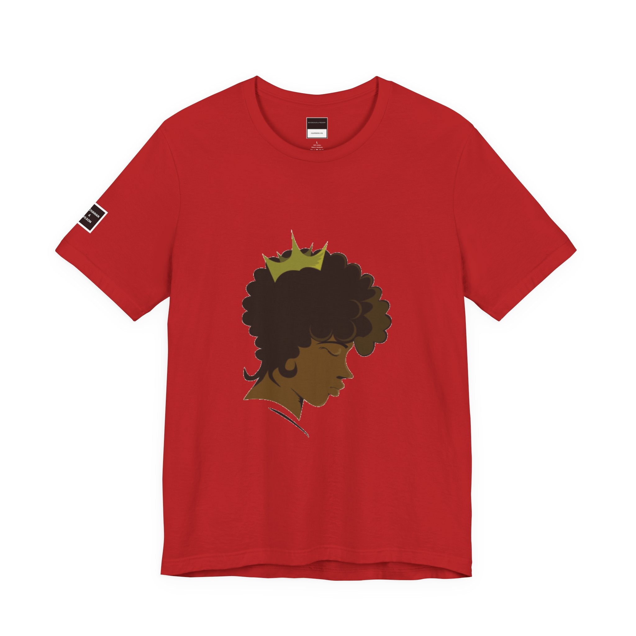 Crowned Afro Silhouette Tee — Black Girl Magic T‑Shirt