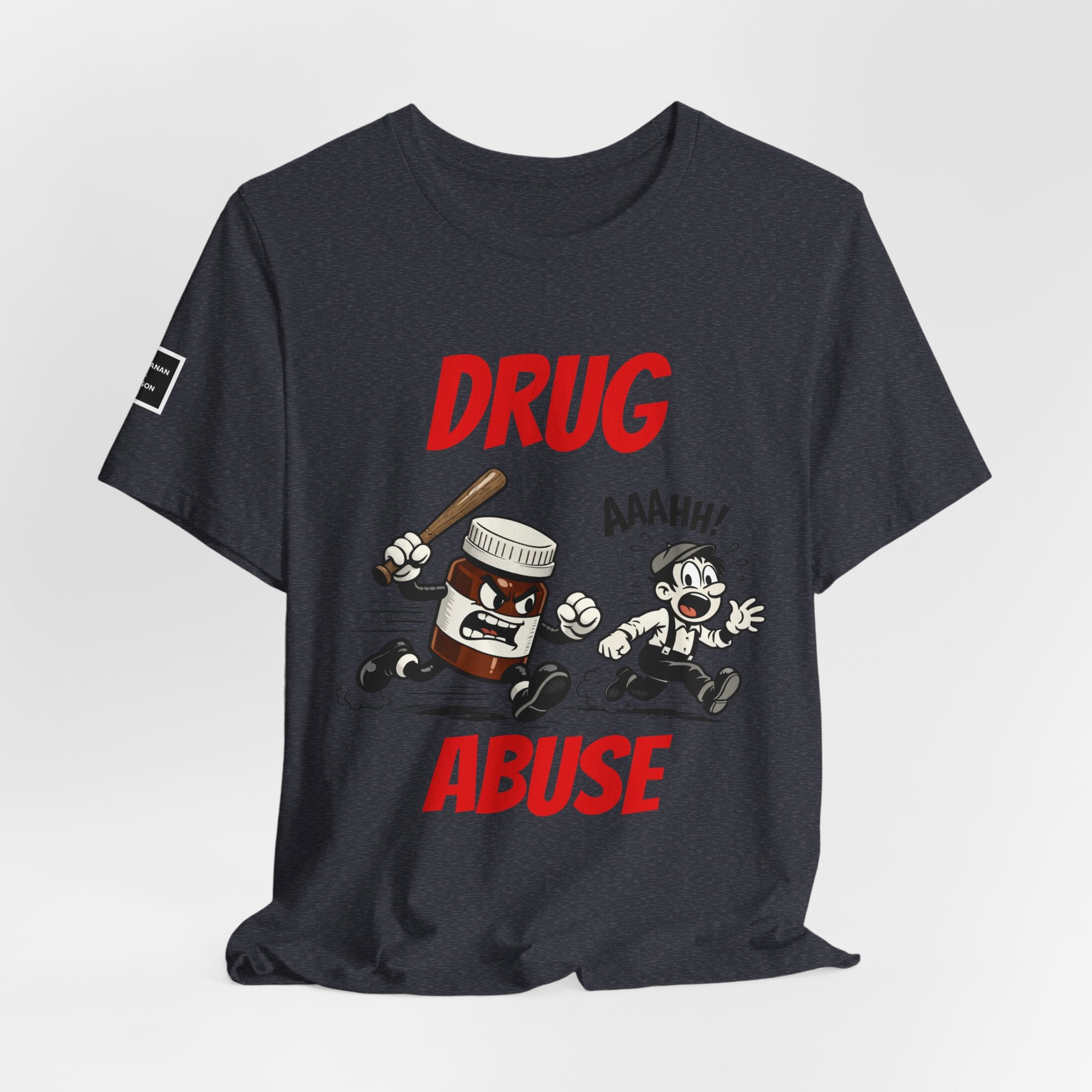 T-Shirt — 'Drug Abuse' Retro Cartoon Anti-Drug Graphic Tee