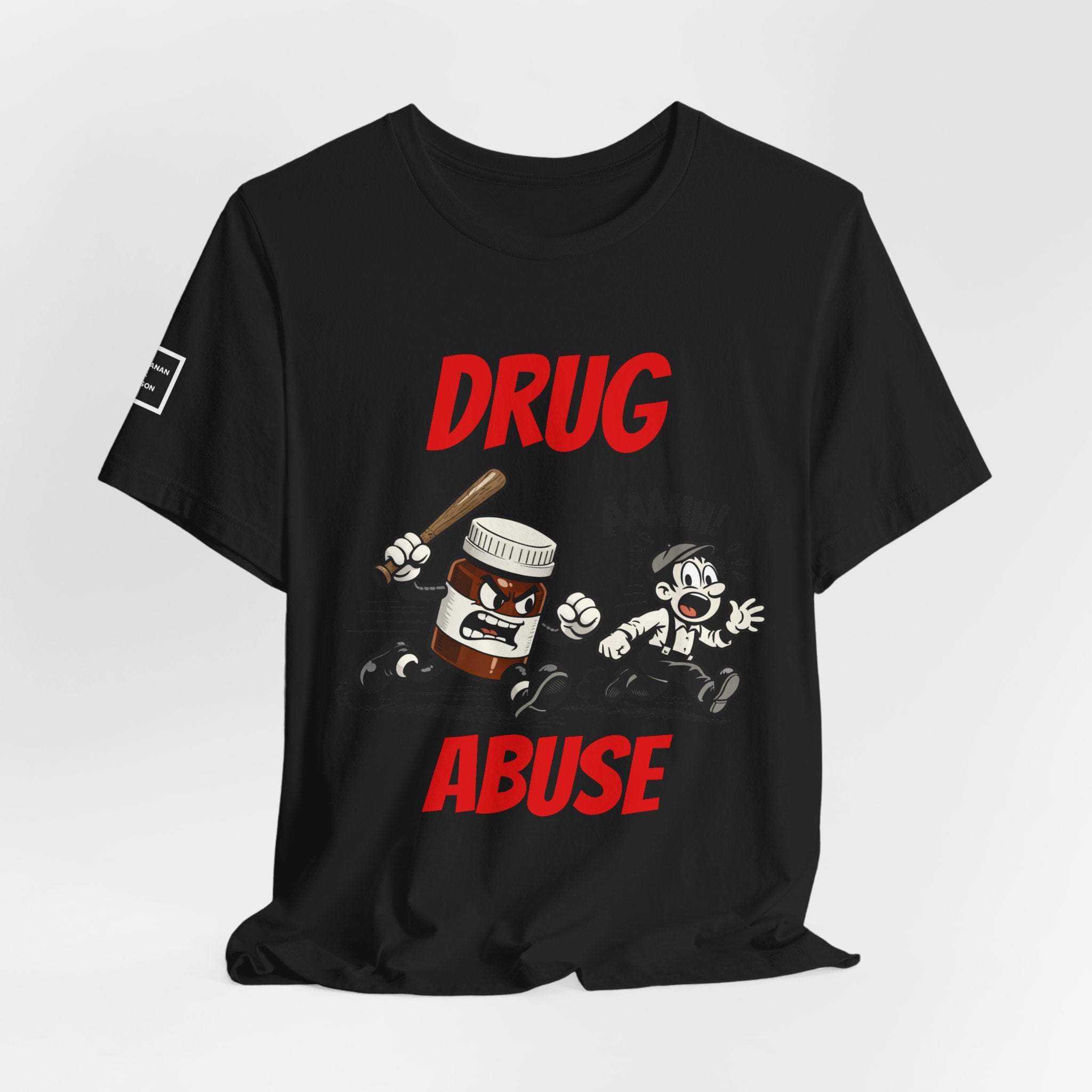 T-Shirt — 'Drug Abuse' Retro Cartoon Anti-Drug Graphic Tee