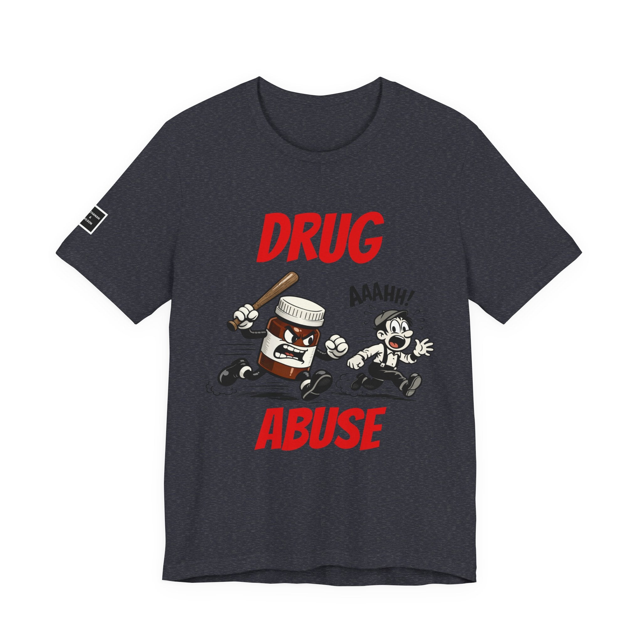 T-Shirt — 'Drug Abuse' Retro Cartoon Anti-Drug Graphic Tee